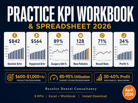 Dental Practice KPI Workbook & Spreadsheet 2026